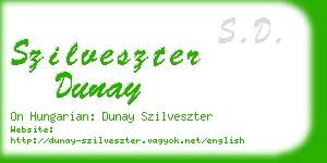 szilveszter dunay business card